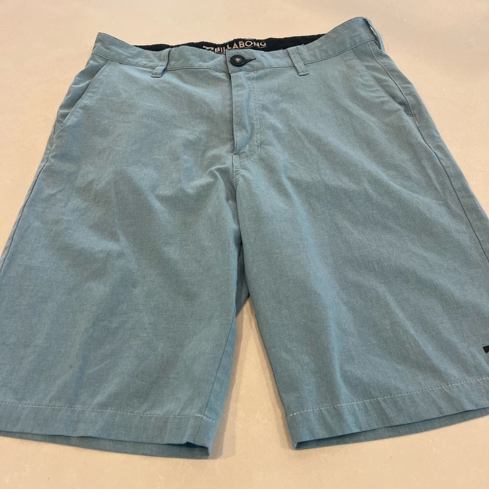 Billabong Blue Flat Front Shorts Lightweight Casual - Picture 4 of 9